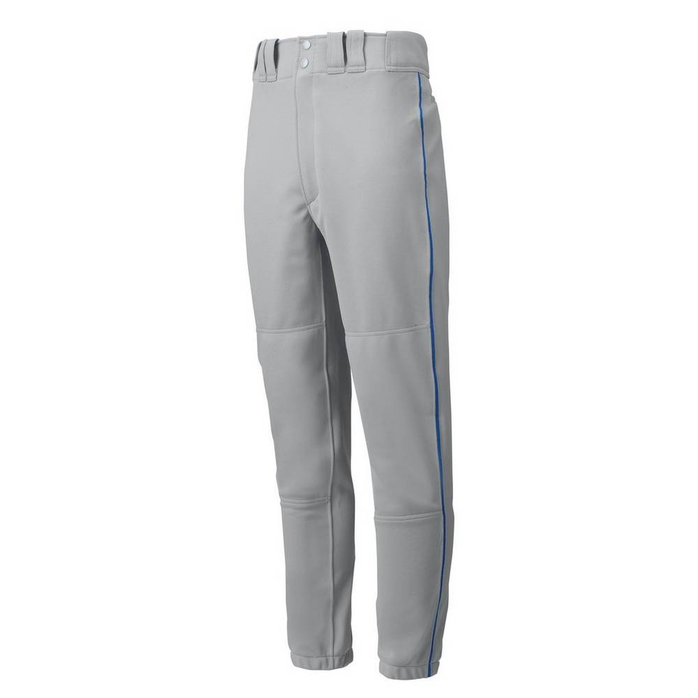 Mizuno Men's Premier Piped Baseball Pants Grey/Royal (350148-PLH)